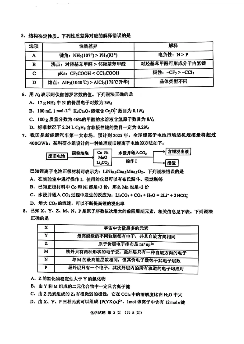 2024安徽省江南十校高三3月联考-化学含答案(1)(1)_2024年3月_013月合集_2024届安徽省江南十校高三3月联考