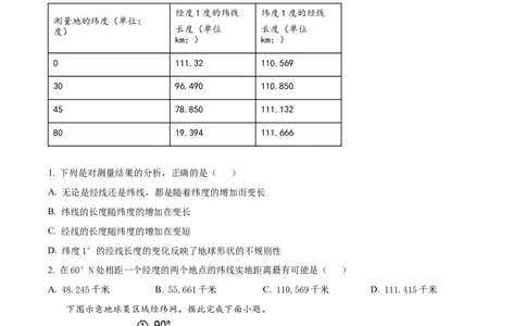 精品解析：河南省周口市项城市第三高级中学2023-2024学年高三上学期第一次月考地理试题（宏素班）（原卷版）(1)_2023年10月_0210月合集