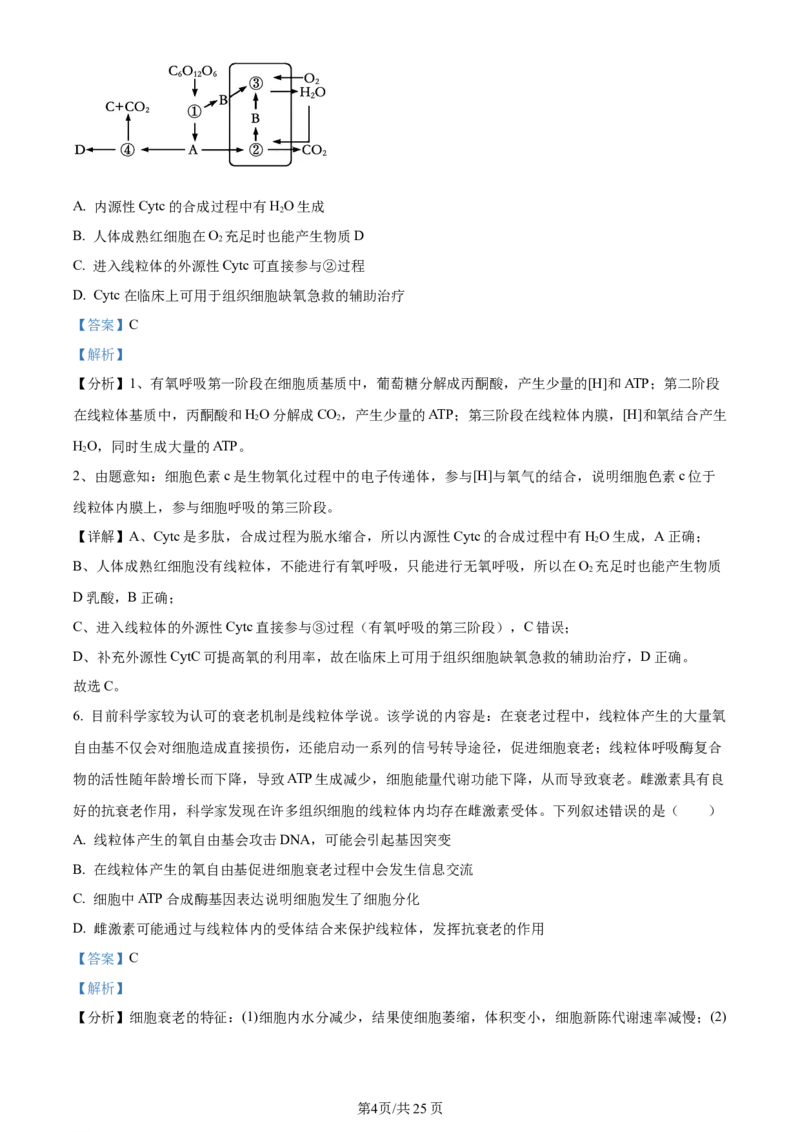 辽宁省重点高中沈阳市郊联体2023-2024学年高三上学期10月月考生物答案(1)_2023年10月_01每日更新_26号_2024届辽宁省重点高中沈阳市郊联体高三上学期10月月考