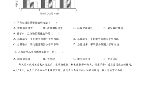精品解析：2024年福建省高考地理真题（原卷版）_2024年高考真题卷_2024年新高考福建卷地理高考真题解析+参考版+