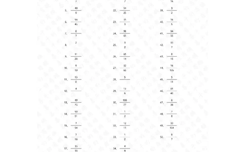 分数除法第21-50篇答案_编码0121-6年级数学口算计算_口算题（适合6年级）(1)_分数-除法（200篇）_（分数）除法高级（100篇）
