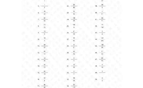 分数除法第21-50篇答案_编码0121-6年级数学口算计算_口算题（适合6年级）(1)_分数-除法（200篇）_（分数）除法高级（100篇）