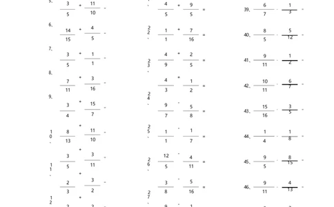 分数加减混合第21~40篇（高级）_编码0121-6年级数学口算计算_口算题（适合5年级）_分数-加减混合（280篇）_（分数）加减混合高级1~（100篇）