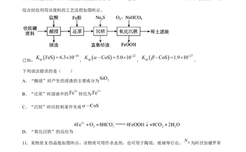 2024届河北省高三下学期适应性测试（二模）化学试题(1)_2024年4月_024月合集_2024届河北省高三下学期适应性测试（二模）