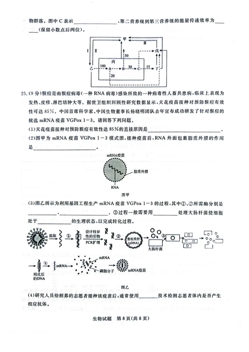 河南省青桐鸣2023-2024学年高三上学期9月月考生物(1)_2023年9月_029月合集_2024届河南省青桐鸣高三上学期9月月考