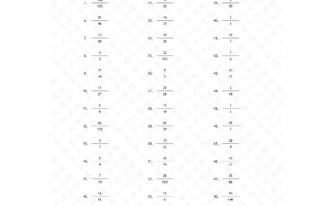 分数乘除混合第41~60篇（高级）答案_编码0121-6年级数学口算计算_口算题（适合6年级）(1)_分数-乘除混合（100篇）_（分数）乘除混合高级（100篇）