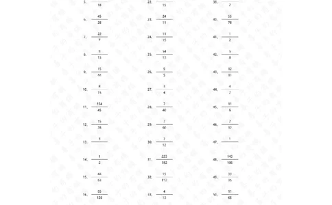 分数乘除混合第41~60篇（高级）答案_编码0121-6年级数学口算计算_口算题（适合6年级）(1)_分数-乘除混合（100篇）_（分数）乘除混合高级（100篇）