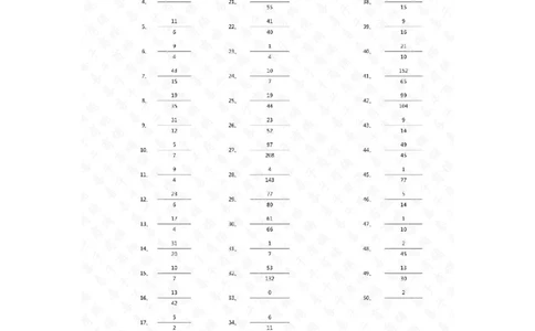 分数加减混合第11~30篇（初级）答案_编码0121-6年级数学口算计算_口算题（适合5年级）_分数-加减混合（280篇）_（分数）加减混合初级（100篇）