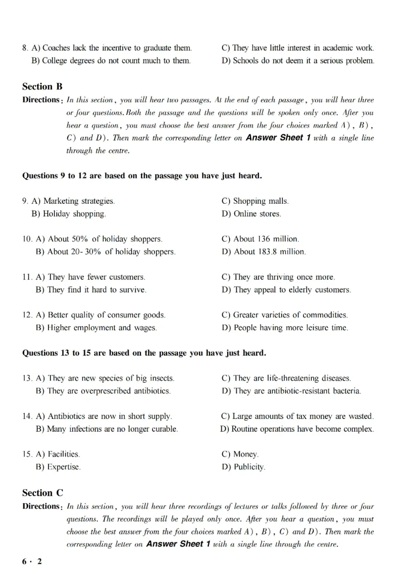 六级真题合并版2017-2020年_英语四六级整合_英语四六级真题版本二此版为主此文件夹会持续更新_六级真题_1.六级真题+答案解析+听力音频