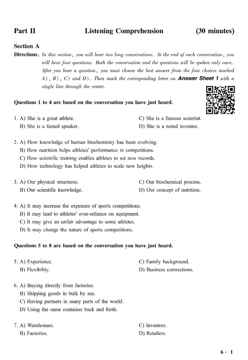 六级真题合并版2017-2020年_英语四六级整合_英语四六级真题版本二此版为主此文件夹会持续更新_六级真题_1.六级真题+答案解析+听力音频