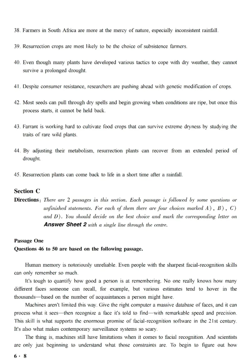 六级真题合并版2017-2020年_英语四六级整合_英语四六级真题版本二此版为主此文件夹会持续更新_六级真题_1.六级真题+答案解析+听力音频