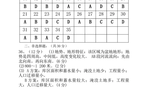 黑龙江省牡丹江市第三高级中学2023-2024学年高三上学期开学考试地理答案(1)_2023年8月_028月合集_2024届黑龙江省牡丹江市第三高级中学高三上学期开学考试