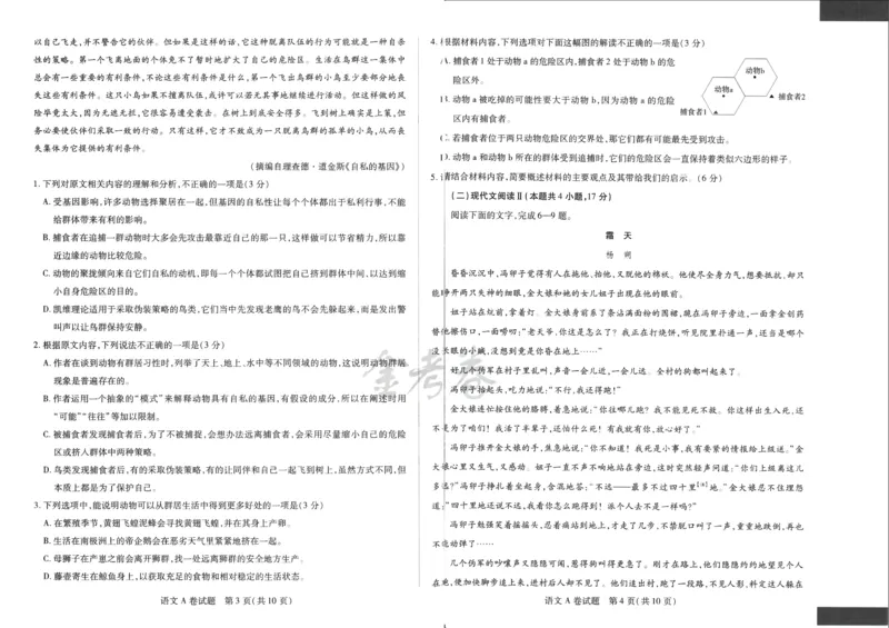 语文_2024高考押题卷_12024天星全系列_@@@天星临考押题密卷汇总重复_2024年tx高考临考押题密卷吉林专版_试卷