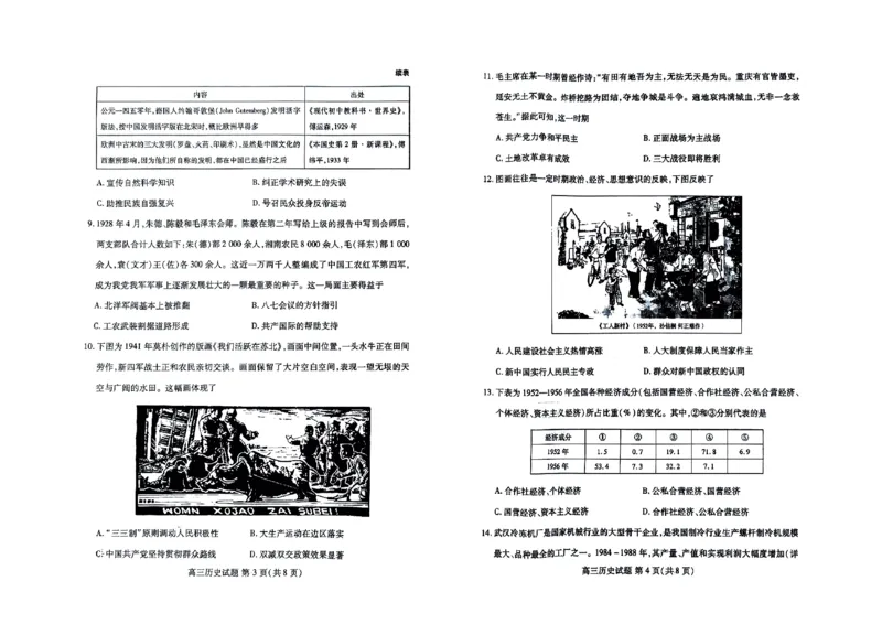 高三历史(1)_2023年10月_0210月合集_2024届山东省滨州市普通高中新高考大联考高三上学期10月月考_山东省滨州市普通高中新高考大联考2024届高三上学期10月月考历史