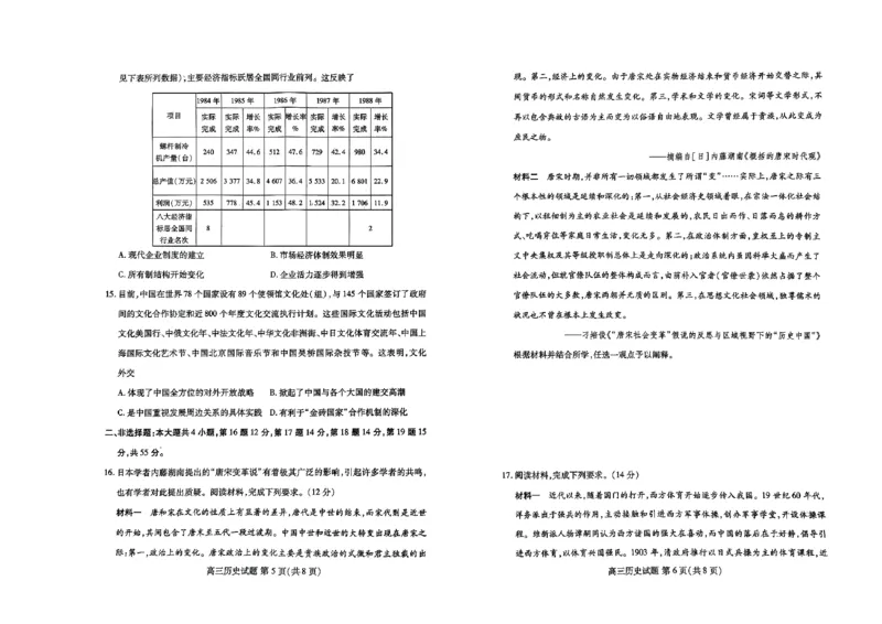 高三历史(1)_2023年10月_0210月合集_2024届山东省滨州市普通高中新高考大联考高三上学期10月月考_山东省滨州市普通高中新高考大联考2024届高三上学期10月月考历史
