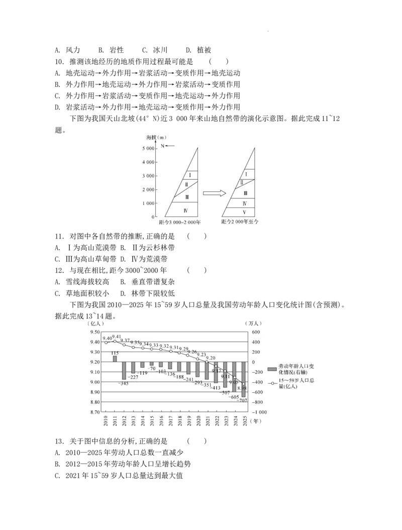 江苏省2024届高三年级第一学期期初学情调研迎考卷-地理(1)_2023年9月_01每日更新_12号_2024届江苏省高三上学期期初学情调研迎考_江苏省2024届高三上学期期初学情调研迎考地理