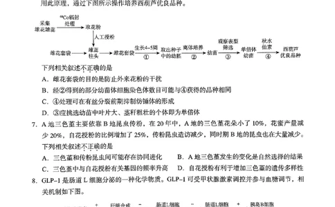 2024北京海淀高三一模生物试题及答案(1)_2024年4月_024月合集_2024届北京市海淀区高三一模