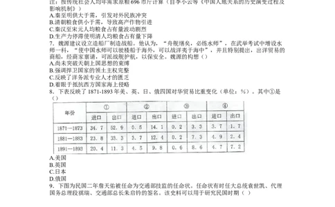 江苏省泰州中学2022-2023学年高三上学期期初调研考试历史试题(1)_2023年8月_028月合集_2023届江苏省泰州中学高三上学期期初调研考试