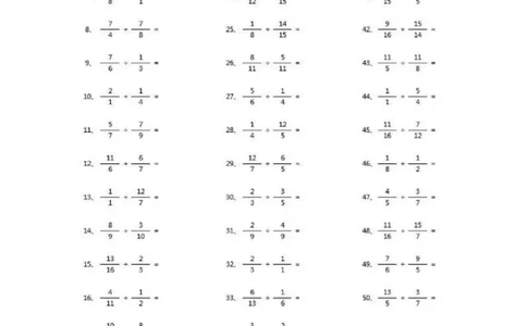 分数除法第91~100篇（高级）_编码0121-6年级数学口算计算_口算题（适合6年级）(1)_分数-除法（200篇）_（分数）除法高级（100篇）
