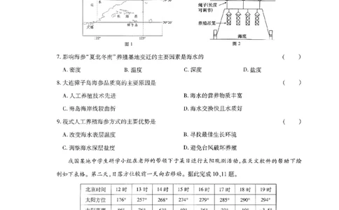 王后雄高考押题预测卷2024辽宁专版-地理_2024高考押题卷_22024王hou雄_（新高考）2024王后雄押题预测卷（分科版）_9.地理