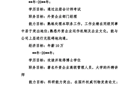 大学生毕业职业规划书-大学生职业生涯规划书_E6-职业规划_95通用范本