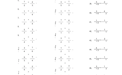 分数乘法第91~100篇（初级）_编码0121-6年级数学口算计算_口算题（适合6年级）(1)_分数-乘法（200篇）_（分数）乘法初级（100篇）