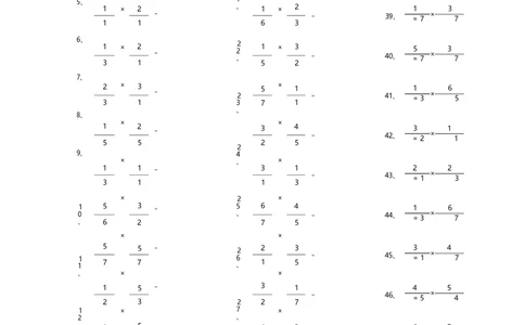 分数乘法第91~100篇（初级）_编码0121-6年级数学口算计算_口算题（适合6年级）(1)_分数-乘法（200篇）_（分数）乘法初级（100篇）