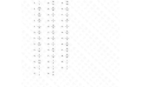 分数减法第21-50篇答案_编码0121-6年级数学口算计算_口算题（适合5年级）_分数-减法（200篇）_（分数）减法高级（100篇）