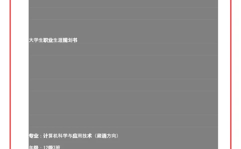大学生职业生涯规划书格式及范文_E6-职业规划_95通用范本
