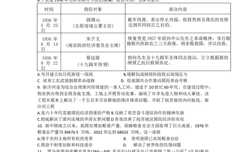 2024届安徽省池州市普通高中高三下学期教学质量统一监测（二模）历史试题_2024年3月_013月合集_2024届安徽省池州市普通高中高三下学期教学质量统一监测（池州二模）