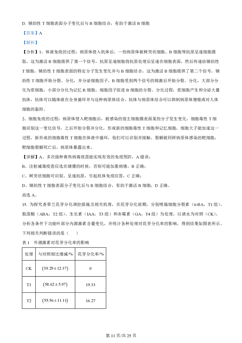 陕西金科联考高三上（开学考）-生物试题+答案(1)_2023年9月_029月合集_2024届山西省金科大联考高三上学期开学检测