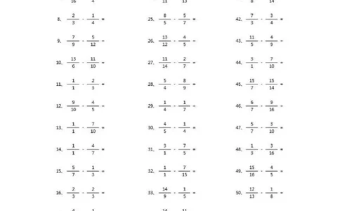 分数减法第51~70篇（高级）_编码0121-6年级数学口算计算_口算题（适合5年级）_分数-减法（200篇）_（分数）减法高级（100篇）