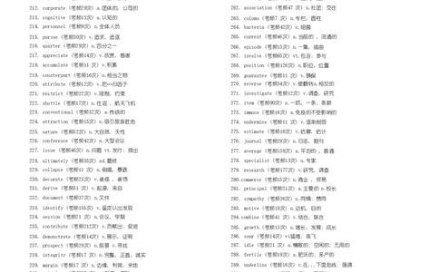 四级1000高频词无音标_英语四六级整合_英语四六级真题版本一此版本可作为补充_大学英语CET4_X0_02-高频词汇+答题卡