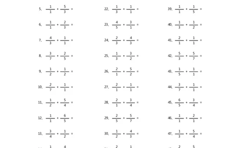 分数加法第81-100篇（初级）_编码0121-6年级数学口算计算_口算题（适合5年级）_分数-加法（200篇）_（分数）加法初级（100篇）