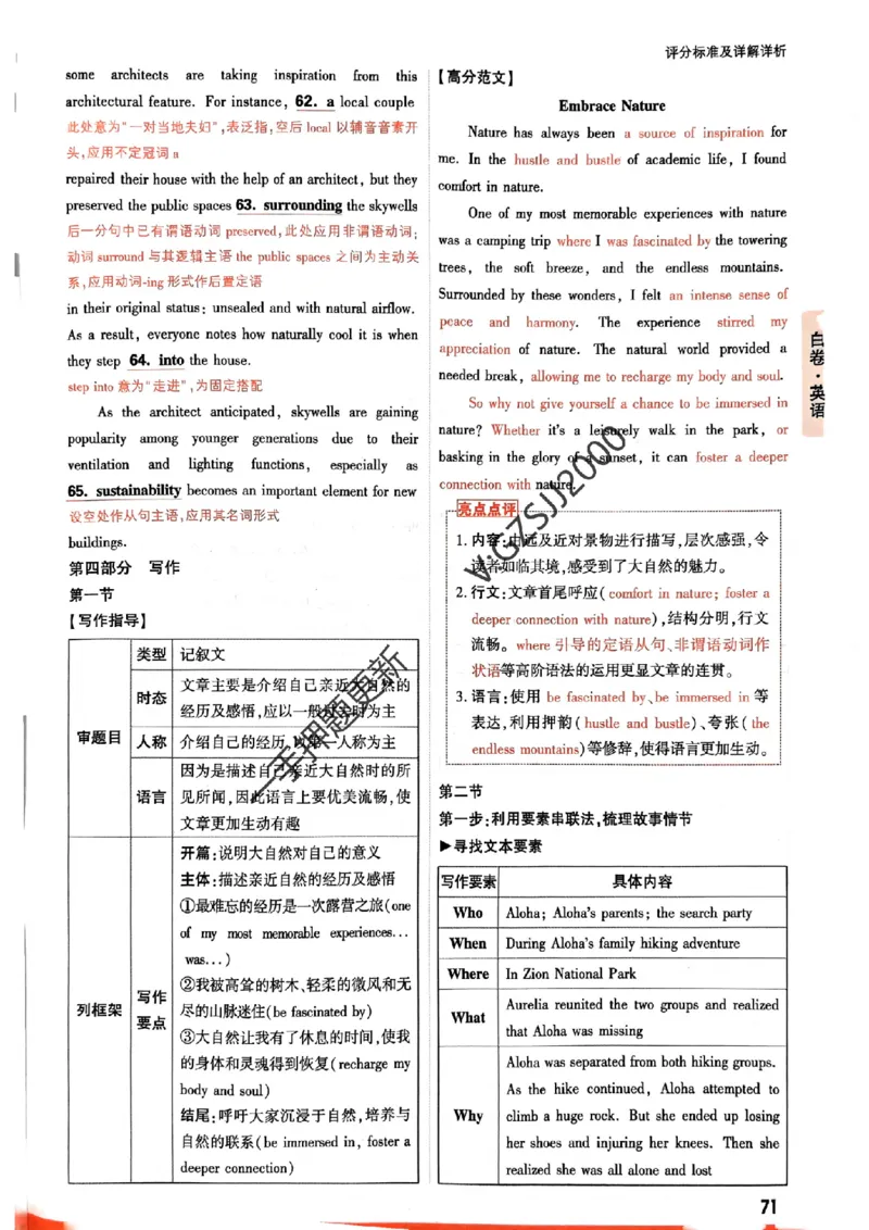 白卷英语评分标准及详解详析_2024高考押题卷_32024腾远黑白卷_2024腾远高考黑白卷（新课标卷）_白卷答案