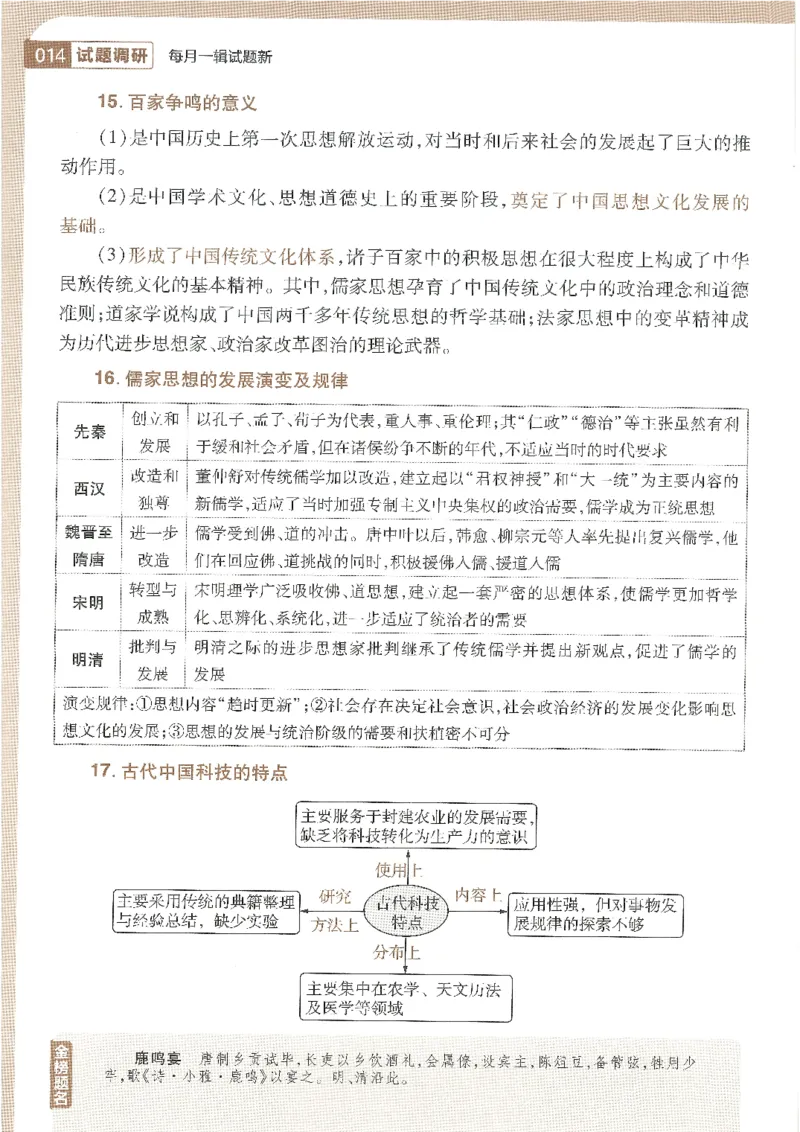 试题调研第十辑历史_2023高考押题卷_试题调研8910期考前推荐看的三期_试题调研第十期考前抢分必备_试题调研第十辑
