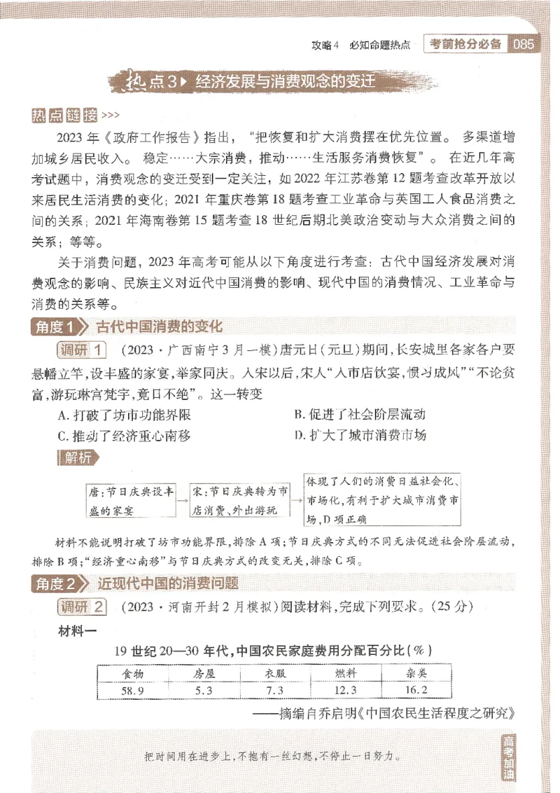 试题调研第十辑历史_2023高考押题卷_试题调研8910期考前推荐看的三期_试题调研第十期考前抢分必备_试题调研第十辑