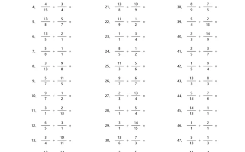 分数除法第1-20篇_编码0121-6年级数学口算计算_口算题（适合6年级）(1)_分数-除法（200篇）_（分数）除法高级（100篇）