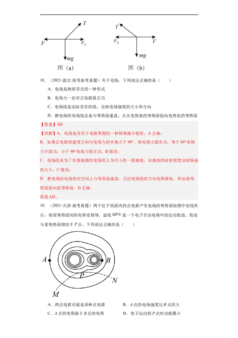 专题07电场(解析版)_赠送：2008-2024全套高考真题_高考物理真题_送高考物理五年真题(2019-2023)分项汇编（全国通用）