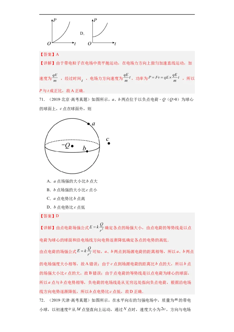 专题07电场(解析版)_赠送：2008-2024全套高考真题_高考物理真题_送高考物理五年真题(2019-2023)分项汇编（全国通用）