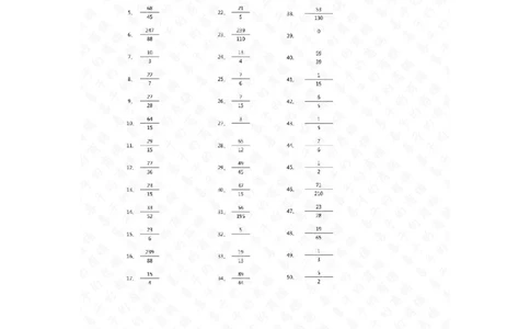 分数加减混合第1-20篇答案（高级）_编码0121-6年级数学口算计算_口算题（适合5年级）_分数-加减混合（280篇）_（分数）加减混合高级1~（100篇）