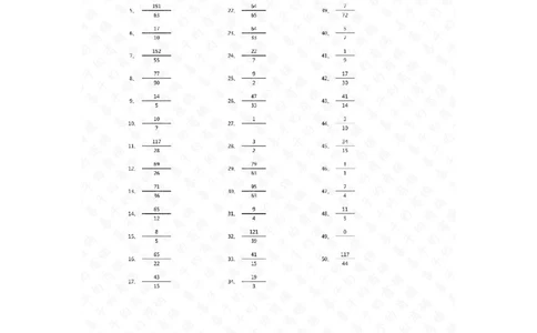 分数加减混合第1-20篇答案（高级）_编码0121-6年级数学口算计算_口算题（适合5年级）_分数-加减混合（280篇）_（分数）加减混合高级1~（100篇）