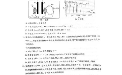 2024安徽省高三质量联合检测化学试卷_2024年5月_01按日期_8号_2024安徽省京师测评高三质量联合检测_2024安徽省京师测评高三质量联合检测化学试题