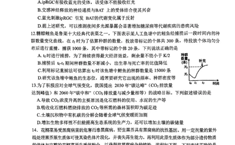 生物试题_2024年6月(1)_026月合集_2024届山东省实验中学高三下学期5月高考模拟_2024届山东省实验中学高三下学期5月高考模拟生物