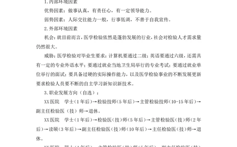 临床医学职业生涯规划范文_E6-职业规划_21临床医学专业