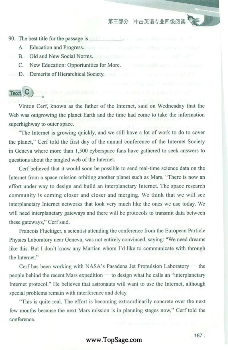 冲击波专业4级阅读_2025专四专八真题及备考资料_2009-2024专四真题+备考资料_2024专四备考资料合辑（电子书）_24专四阅读_2024冲击波系列专四阅读