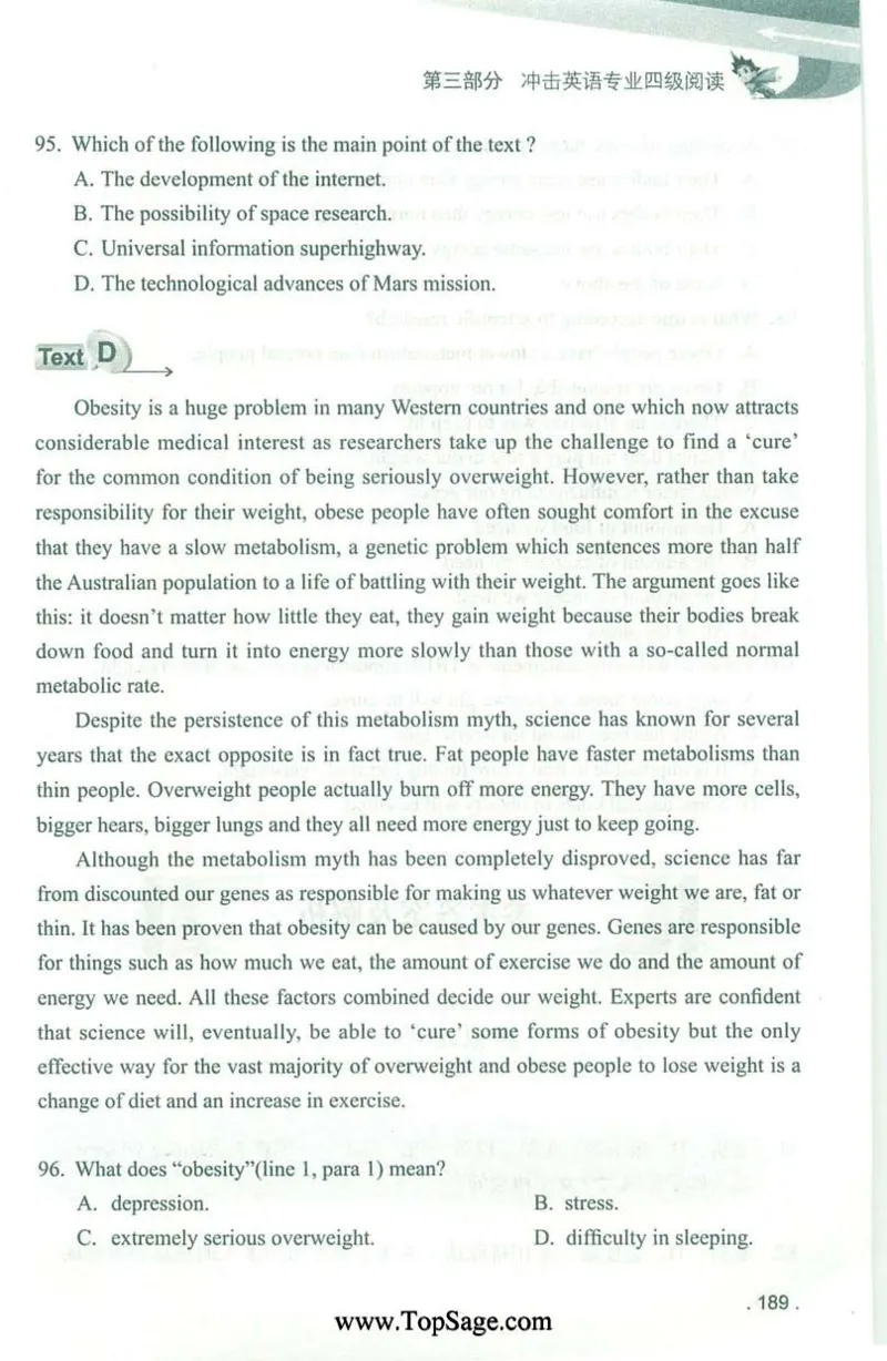 冲击波专业4级阅读_2025专四专八真题及备考资料_2009-2024专四真题+备考资料_2024专四备考资料合辑（电子书）_24专四阅读_2024冲击波系列专四阅读