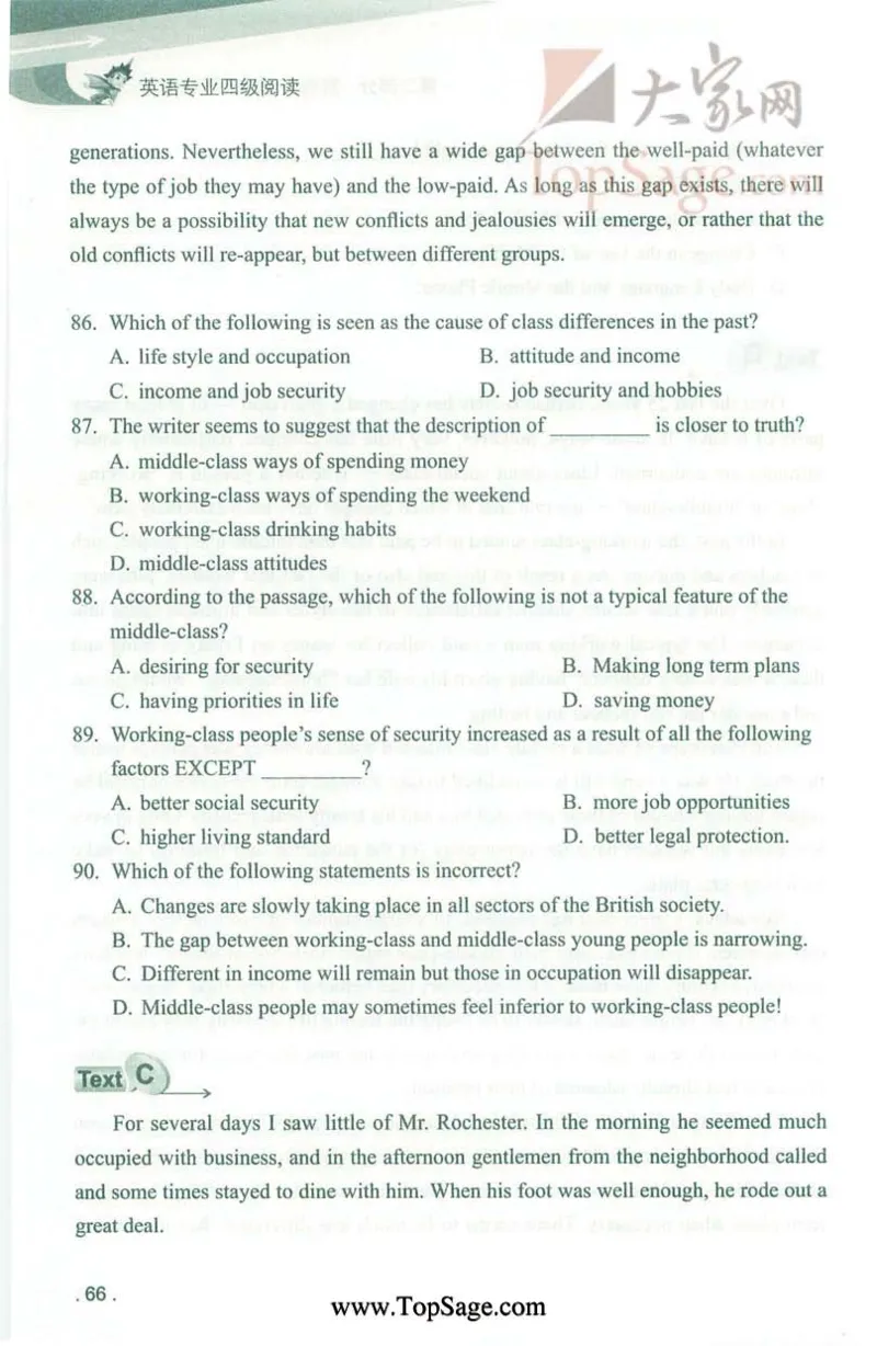 冲击波专业4级阅读_2025专四专八真题及备考资料_2009-2024专四真题+备考资料_2024专四备考资料合辑（电子书）_24专四阅读_2024冲击波系列专四阅读