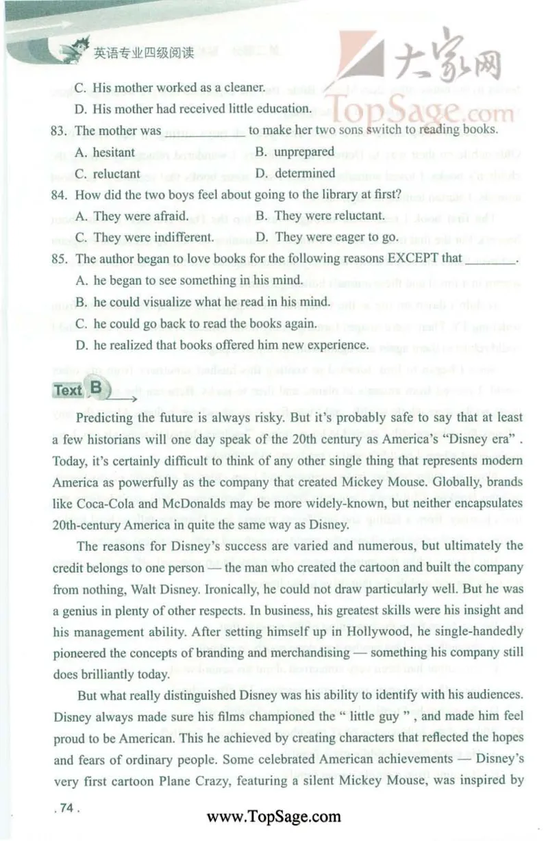 冲击波专业4级阅读_2025专四专八真题及备考资料_2009-2024专四真题+备考资料_2024专四备考资料合辑（电子书）_24专四阅读_2024冲击波系列专四阅读