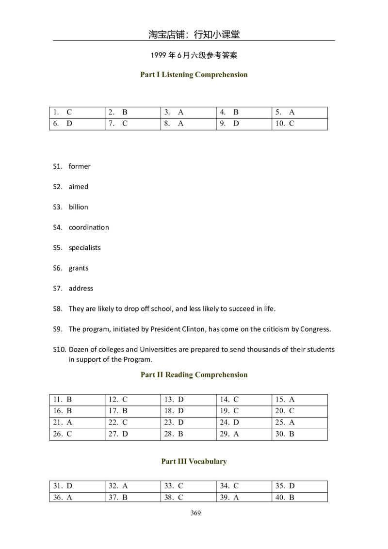 大学英语六级(CET-6)历年真题大全[90-07年37套]_英语四六级整合_英语四六级真题版本二此版为主此文件夹会持续更新_六级真题_1.六级真题+答案解析+听力音频_1990&mdash;2007年6月CET6